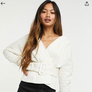 & Other Stories White Wrap Blouse